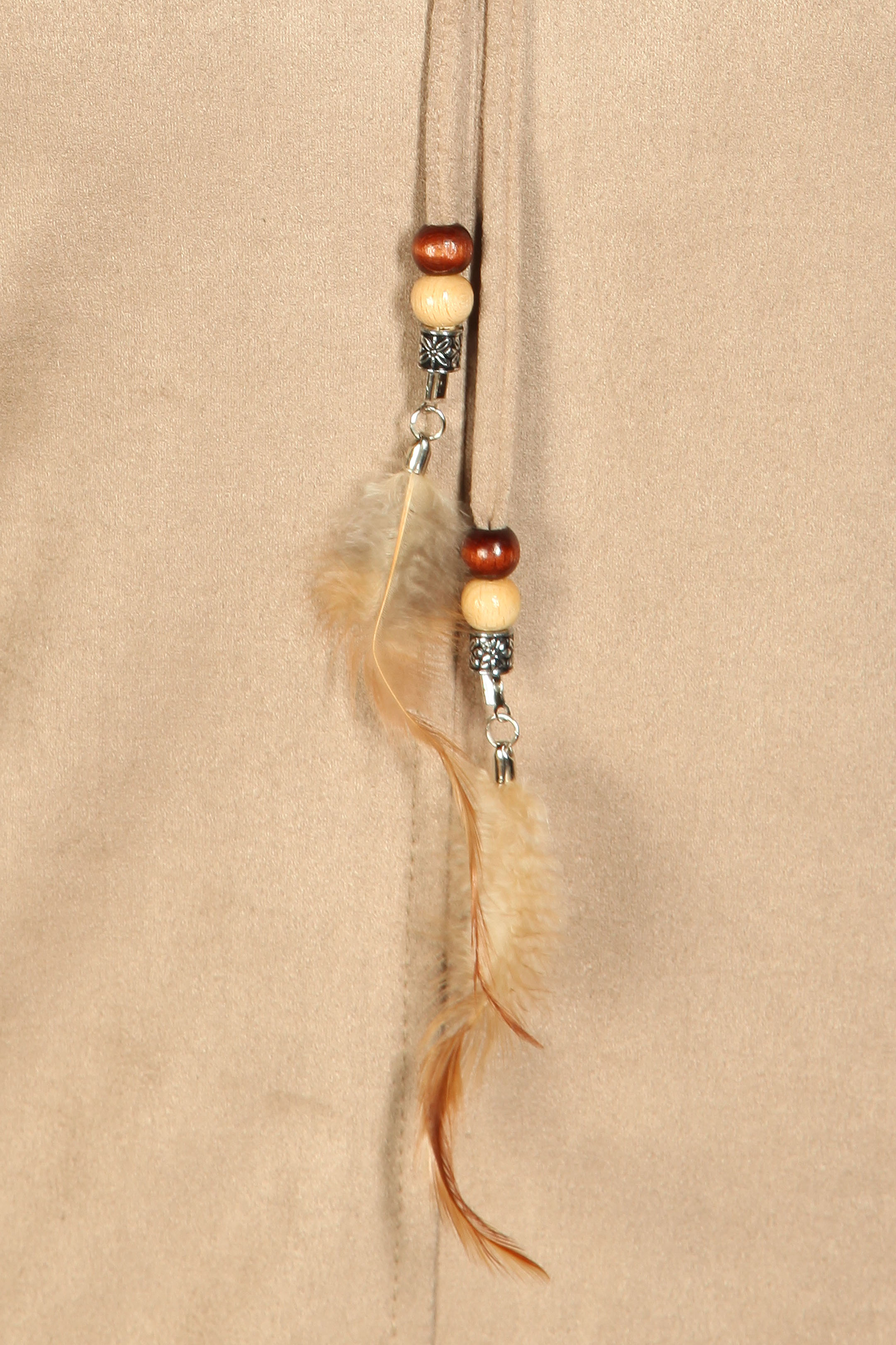 Фото товара 15066, бежевое платье с бахромой в стиле дикий запад